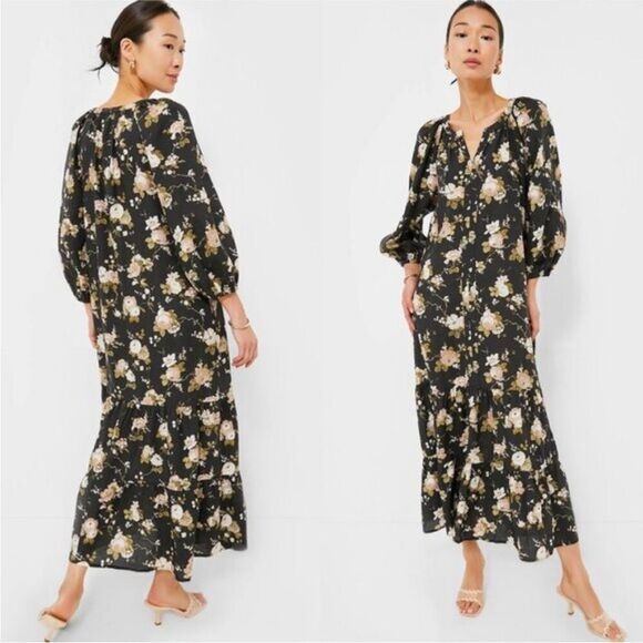 NWT Tuckernuck Midnight Garden Lyles Floral Maxi Dress - Picture 3 of 7